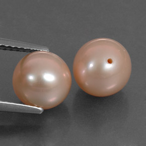 Pedras preciosas de pérola rosa natural de 6,73 ct, esfera / bola, opaco