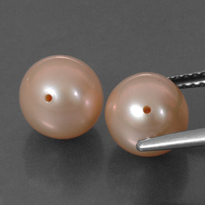Pedras preciosas de pérola rosa natural de 6,73 ct, esfera / bola, opaco