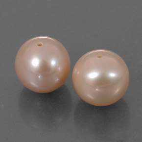 Pedras preciosas de pérola rosa natural de 6,47 ct, esfera / bola, opaco
