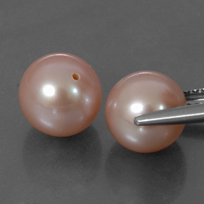 Pedras preciosas de pérola rosa natural de 6,75 ct, esfera / bola, opaco