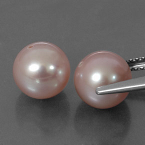 Pedras preciosas de pérola rosa natural de 6,28 ct, esfera / bola, opaco