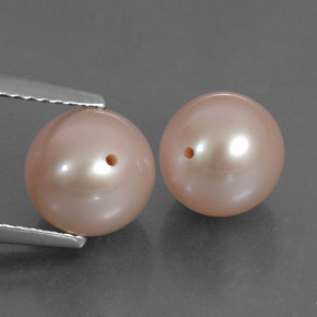 Pedras preciosas de pérola rosa natural de 6,59 ct, esfera / bola, opaco