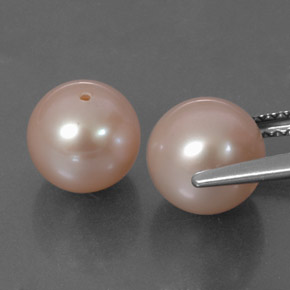 Pedras preciosas de pérola rosa natural de 6,59 ct, esfera / bola, opaco