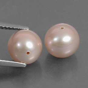 Pedras preciosas de pérola rosa natural de 6,43 ct, esfera / bola, opaco