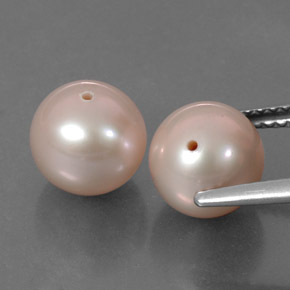 Pedras preciosas de pérola rosa natural de 6,43 ct, esfera / bola, opaco