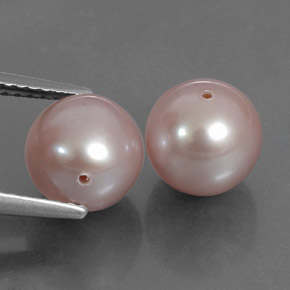 Pedras preciosas de pérola rosa natural de 6,69 ct, esfera / bola, opaco