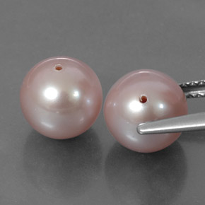 Pedras preciosas de pérola rosa natural de 6,69 ct, esfera / bola, opaco