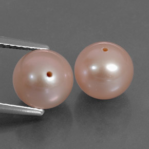Pedras preciosas de pérola rosa natural de 6,35 ct, esfera / bola, opaco