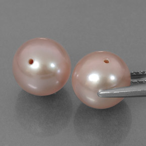 Pedras preciosas de pérola rosa natural de 6,78 ct, esfera / bola, opaco