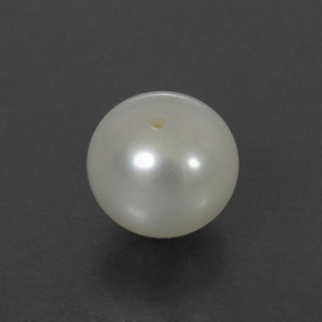 Pérola creme natural 3,50ct, esfera / bola, opaco