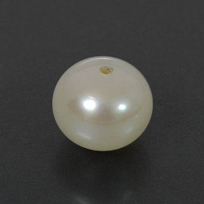 Pérola creme natural 3,90ct, esfera / bola, opaco