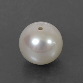 Pérola creme natural 3,81ct, esfera / bola, opaco