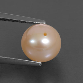 Pérola rosa natural 3,55ct, esfera / bola, opaco