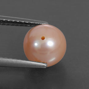 Pérola rosa natural 3,44ct, esfera / bola, opaco