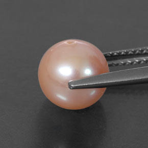 Pérola rosa natural 3,44ct, esfera / bola, opaco