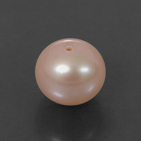 Pérola rosa natural 3,63ct, esfera / bola, opaco