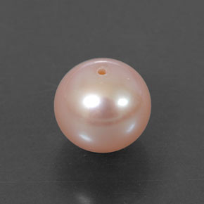 Pérola rosa natural 3,30ct, esfera / bola, opaco