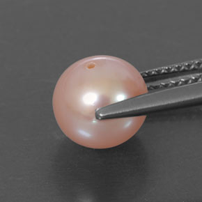Pérola rosa natural 3,30ct, esfera / bola, opaco