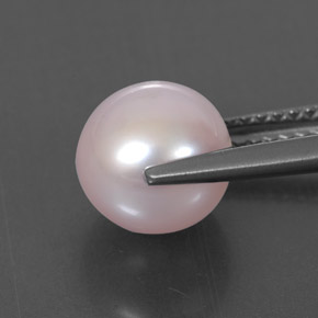 Pérola rosa natural 3,60ct, esfera / bola, opaco