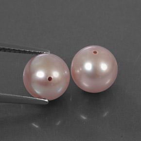 Pedras preciosas de pérola rosa natural de 6,79 ct, esfera / bola, opaco