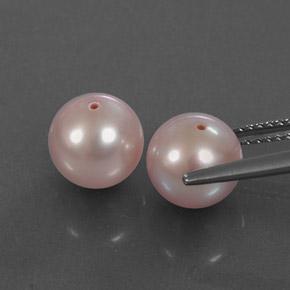 Pedras preciosas de pérola rosa natural de 6,79 ct, esfera / bola, opaco