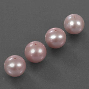 Pedras preciosas de pérola rosa natural de 12,51 ct, esfera / bola, opaco