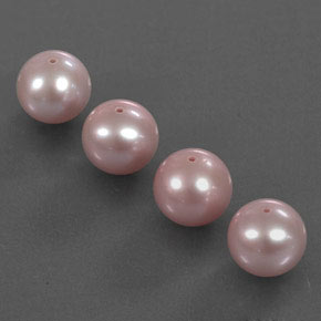 Pedras preciosas de pérola rosa natural de 12,51 ct, esfera / bola, opaco