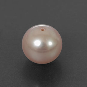 Pérola rosa natural 2,87ct, esfera / bola, opaco