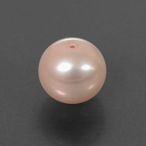 Pérola rosa natural 3,25ct, esfera / bola, opaco
