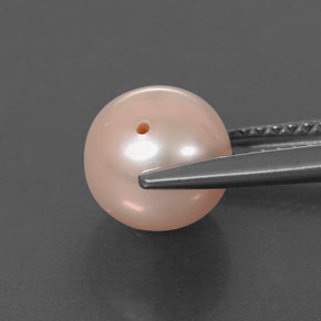Pérola rosa natural 3,25ct, esfera / bola, opaco