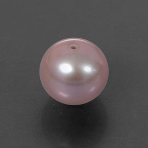Pérola prateado natural 3,47ct, esfera / bola, opaco