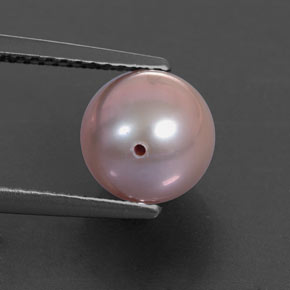 Pérola prateado natural 3,47ct, esfera / bola, opaco