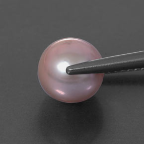 Pérola prateado natural 3,47ct, esfera / bola, opaco