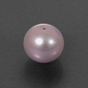 Pérola cinza natural 3,14ct, esfera / bola, opaco