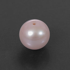 Pérola rosa natural 3,01ct, esfera / bola, opaco