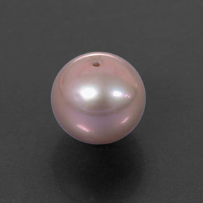 Pérola prateado natural 3,26ct, esfera / bola, opaco