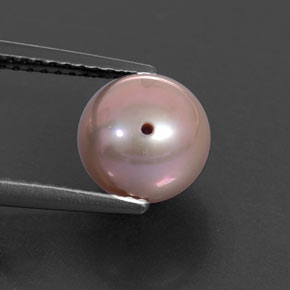 Pérola prateado natural 3,26ct, esfera / bola, opaco