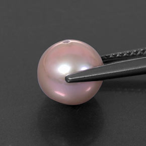 Pérola prateado natural 3,26ct, esfera / bola, opaco