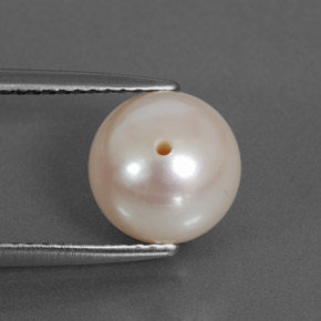 Pérola branco natural 4,08ct, esfera / bola, opaco