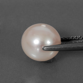 Pérola branco natural 4,08ct, esfera / bola, opaco