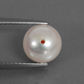 Pérola cinza natural 3,63ct, esfera / bola, opaco
