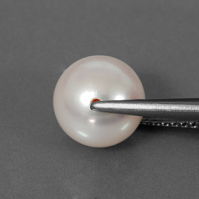 Pérola cinza natural 3,63ct, esfera / bola, opaco