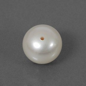Pérola branco natural 3,71ct, esfera / bola, opaco