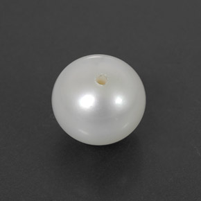 Pérola branco natural 3,94ct, esfera / bola, opaco