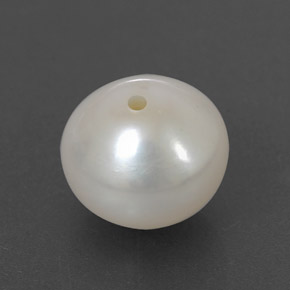 Pérola branco natural 3,36ct, esfera / bola, opaco