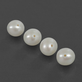 Pedras preciosas de pérola branco natural de  ct, esfera / bola, opaco