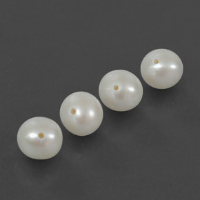Pedras preciosas de pérola branco natural de  ct, esfera / bola, opaco