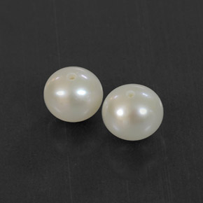 Pedras preciosas de pérola branco natural de  ct, esfera / bola, opaco