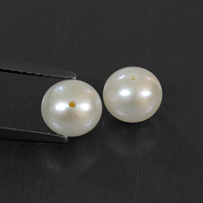 Pedras preciosas de pérola branco natural de  ct, esfera / bola, opaco