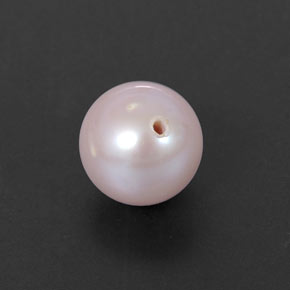 Pérola rosa natural 2,61ct, esfera / bola, opaco